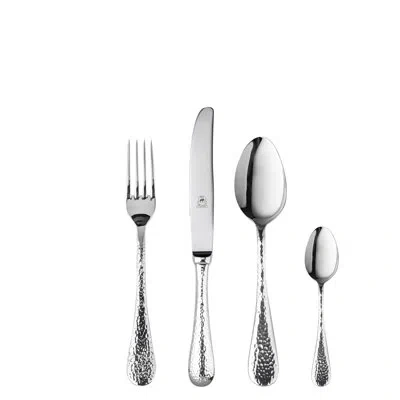 Mepra Epoque Flatware Set With H/h Knives - 24 Pieces - Stainless Steel In Silver