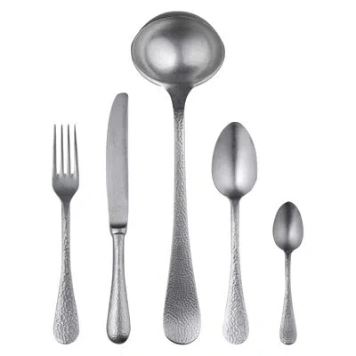 Mepra Epoque Flatware Set With H/h Knives - 48 Pieces - Stainless Steel In Pewter