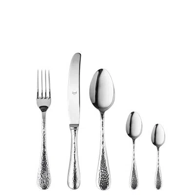 Mepra Epoque Flatware Set With Moka Spoons - 30 Pieces - Pewter In Silver