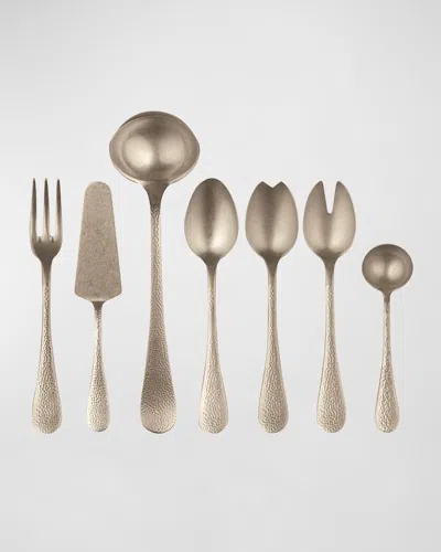 MEPRA EPOQUE PEWTER BRONZE 7-PIECE SERVING SET