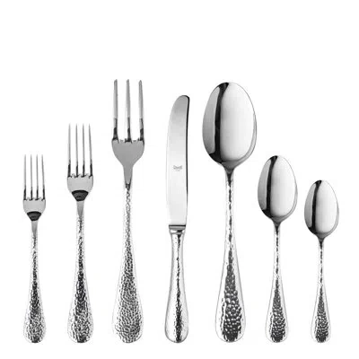 Mepra Epoque Pewter Flatware Set - 32 Pieces - Black Gold In Stainless Steel
