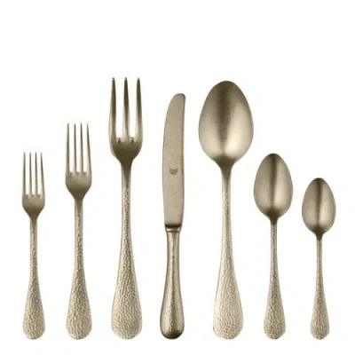 Mepra Epoque Pewter Flatware Set In Gold