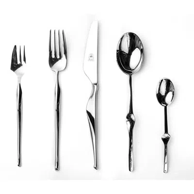 Mepra Ergonomica Flatware Set With Cake Fork And H/h Knives - 30 Pieces - Stainless Steel