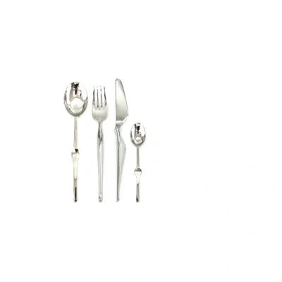 Mepra Ergonomica Flatware Set With H/h Knives - 24 Pieces - Stainless Steel
