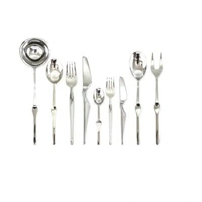 Mepra Ergonomica Flatware Set With H/h Knives - 39 Pieces - Stainless Steel