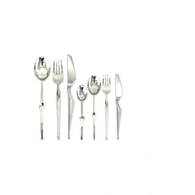 Mepra Ergonomica Flatware Set With H/h Knives - 42 Pieces - Stainless Steel