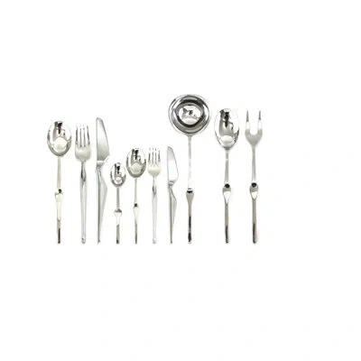Mepra Ergonomica Flatware Set With H/h Knives - 45 Pieces - Stainless Steel