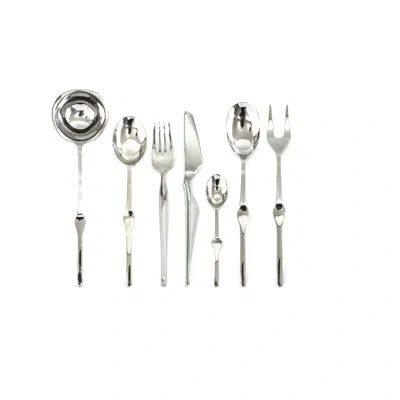 Mepra Ergonomica Flatware Set With H/h Knives - 51 Pieces - Stainless Steel