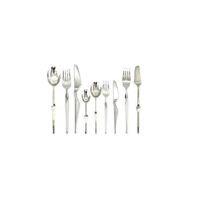 Mepra Ergonomica Flatware Set With H/h Knives - 54 Pieces - Stainless Steel