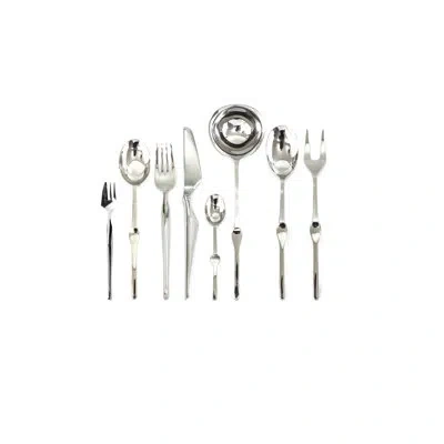 Mepra Ergonomica Flatware Set With H/h Knives - 63 Pieces - Stainless Steel