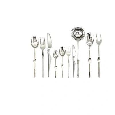 Mepra Ergonomica Flatware Set With H/h Knives - 87 Pieces - Stainless Steel
