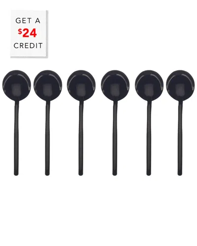 Mepra Espresso Spoon 6pc Set With $24 Credit In Black