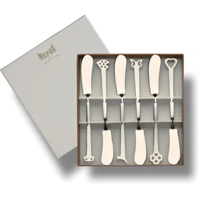 Mepra Evento Butter Spreader Set In Silver