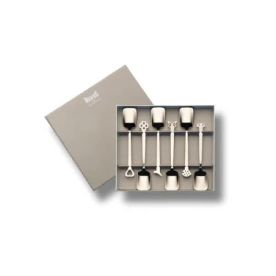 Mepra Evento 6-piece Ice Cream Spoons Gift Set In Silver