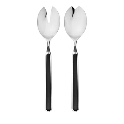 Mepra Fantasia 2-piece Salad Serving Set In Black