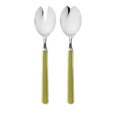 Mepra Fantasia 2 Piece Salad Serving Set In Oliva