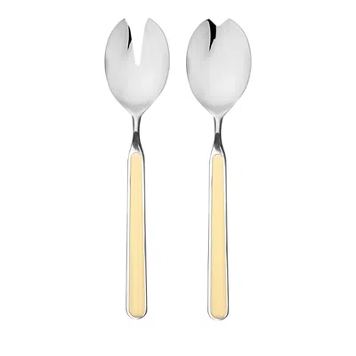 Mepra Fantasia 2 Piece Salad Serving Set In Vaniglia