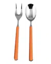 Mepra Fantasia 2-piece Fork & Spoon Serving Set In Light Orange 1