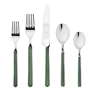 Mepra Fantasia 20-piece Flatware Set In Forest Green
