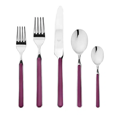 Mepra Fantasia 20 Piece Flatware Set In Light Mauve