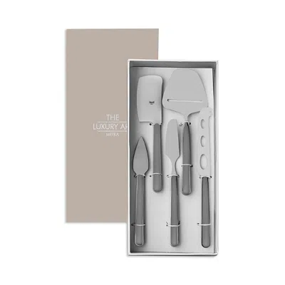 Mepra Fantasia 5 Piece Cheese Knife Set In Vicuna