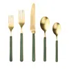 Mepra Fantasia Ice Oro 5-piece Place Setting In Forest Green
