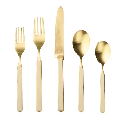 Mepra Fantasia Ice Oro 5-piece Place Setting In Sesame