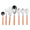 Mepra Fantasia 7-piece Stainless Steel Place Setting Set In Carota