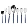 Mepra Fantasia 7-piece Stainless Steel Serving Set In Cobalto