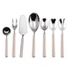 Mepra Fantasia 7-piece Stainless Steel Serving Set In Rosa Pallido