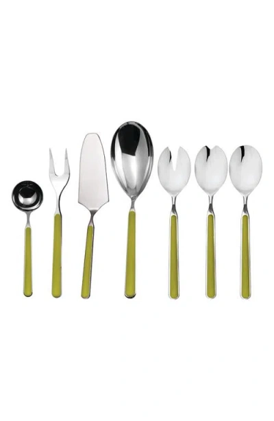 Mepra Fantasia 7-piece Place Serving Set In Green