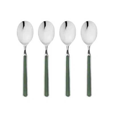 Mepra Fantasia American Coffee Spoon Set In Green
