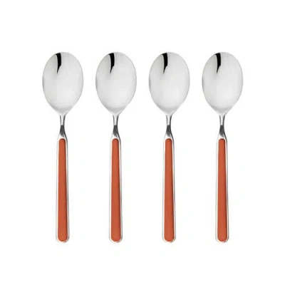 Mepra Fantasia American Coffee Spoon Set In Rust