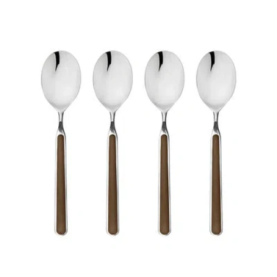 Mepra Fantasia American Coffee Spoon Set In Tobacco
