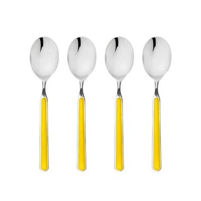 Mepra Fantasia American Coffee Spoon Set In Yellow