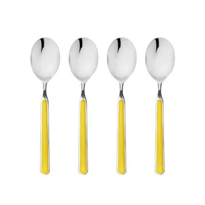 Mepra Fantasia American Coffee Spoon Set In Yellow