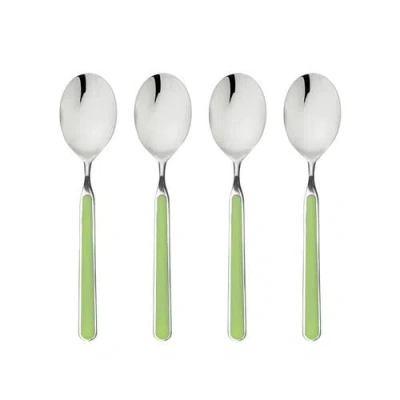 Mepra Fantasia Coffee Spoon Set In Acid Green