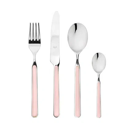 Mepra Fantasia Flatware Set - 24 Pieces In Pale Rose
