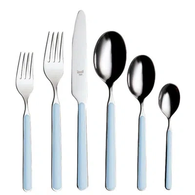 Mepra Fantasia Flatware Set - 42 Pieces - Sunflower In Light Blue