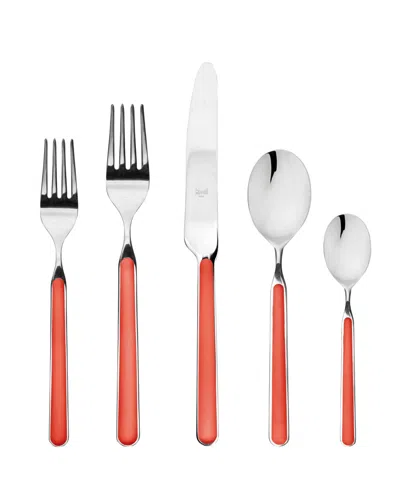 Mepra Fantasia Flatware Set, 5 Piece In Orange