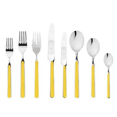 Mepra Fantasia Flatware Set - 54 Pieces - Black In Sunflower
