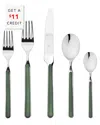 Mepra Fantasia Green 5pc Place Setting With $11 Credit In Green