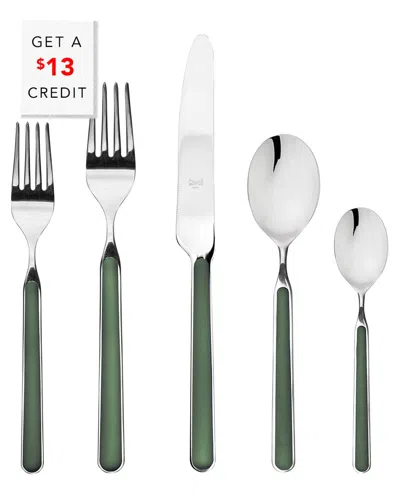 Mepra Fantasia Green 5pc Place Setting With $13 Credit In Black