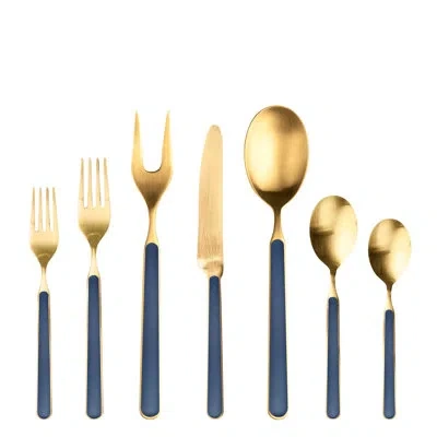 Mepra Fantasia Ice Gold Flatware Set - 32 Pieces - Cobalt
