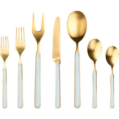 Mepra Fantasia Ice Gold Flatware Set In Blue