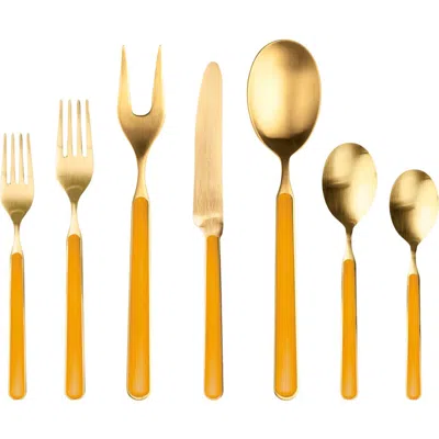 Mepra Fantasia Ice Gold Flatware Set In Orange