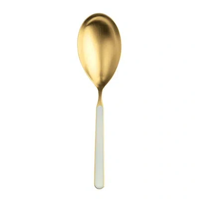 Mepra Fantasia Ice Gold Risotto Spoon - Porcelain In Light Blue