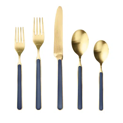 Mepra Fantasia Ice Oro 20 Piece Flatware Set In Cobalt