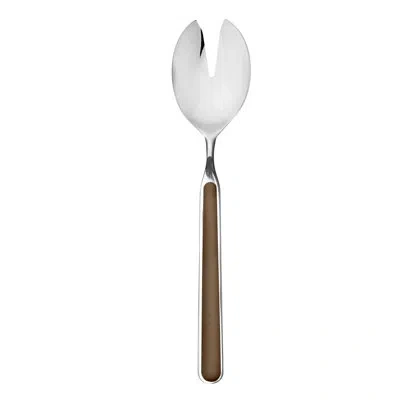 Mepra Fantasia Salad Serving Fork - 12 Pieces In Tabacco
