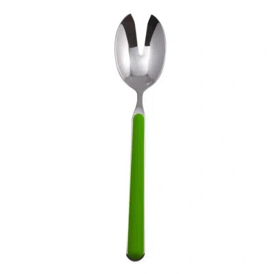 Mepra Fantasia Salad Serving Fork - 24 Pieces In Mela Verde